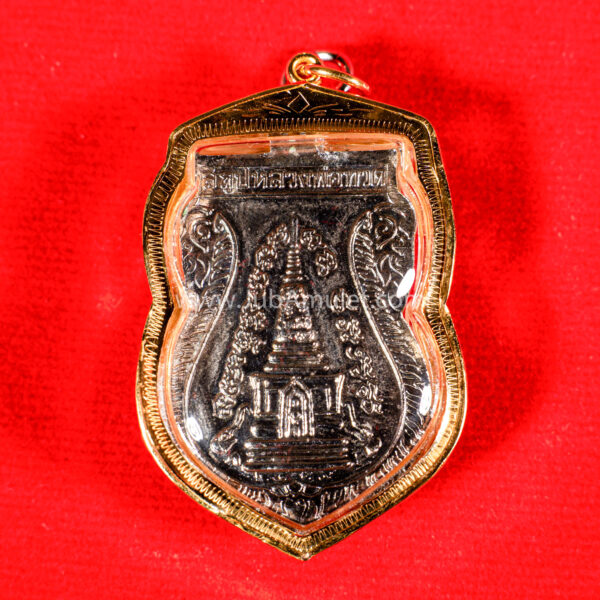หลวงปู่ทวด รุ่นพุทธซ้อน เนื้อชุบนิกเกิล ปี 2539 - Image 2