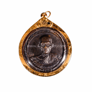 หลวงพ่อรวย รุ่นมหาลาภ ปี 2540 เนื้อทองแดงรมดำ