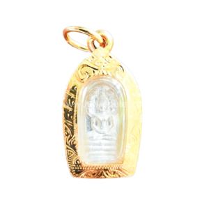 พระปรกใบมะขาม รุ่นแรก ปี 2539 เนื้อเงิน